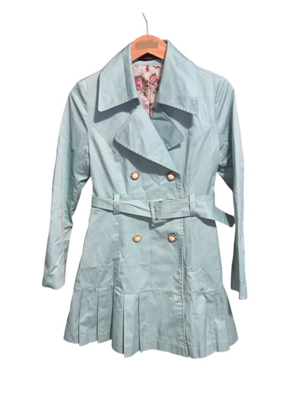 Pendora Sage Green Girls Large Peacoat Dressy Evening